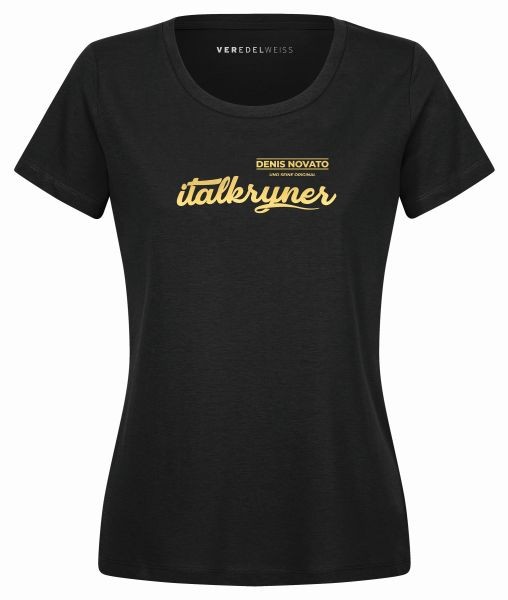Italkryner T-Shirt schwarz Print Gold